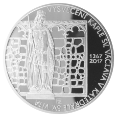 Stříbrná mince 200 Kč Vysvěcení kaple sv. Václava v katedrále sv. Víta 650. výročí 2017 proof