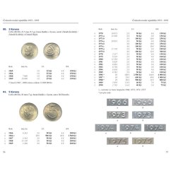 Ceník mincí a bankovek pro rok 2025, detail stran 56 a 57, vydavatel Aurea Ceník mincí a bankovek pro rok 2025, detail stran 56 a 57, vydavatel Aurea