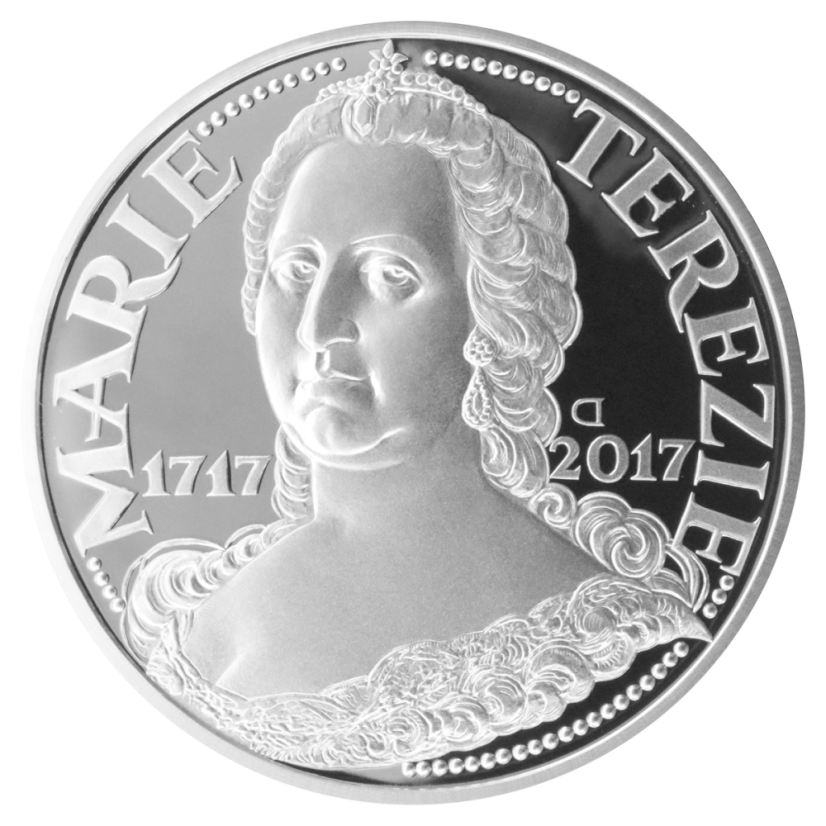 Marie Terezie 300. výročí narození, 200 Kč, ČNB 2017, rubová strana, proof