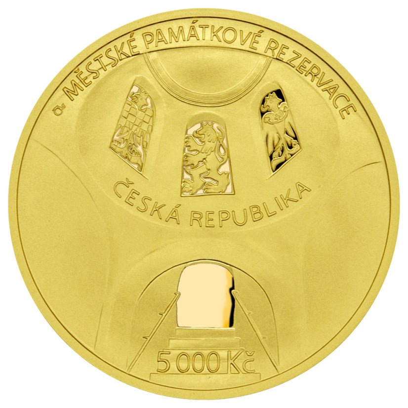 5000 Kč zlatá mince MPR Hradec Králové, líc - proof, 2023