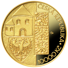 Mimořádná zlatá mince 10000 Kč Začátek vlády knížete Václava - lícní strana - proof, ČNB 2025