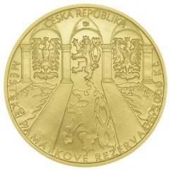 Zlatá pamětní mince Kroměříž - líc - standard