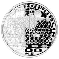 První ulělé družice země (Sputnik), 50. výročí vypuštění, proof - líc - emise ČNB 2007