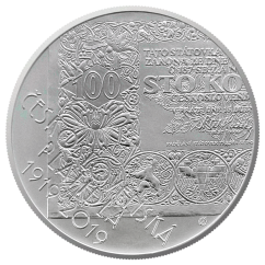 Stříbrná mince 500 Kč Zahájení vydávání československých platidel 100. výročí 2019 standard