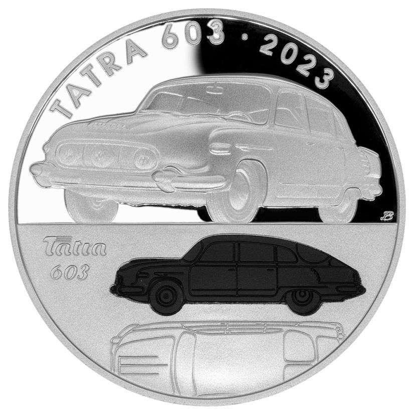 500 Kč Osobní automobil Tatra 603, rub - proof, 2023