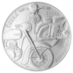 Stříbrná mince 500 Kč Motocykl Jawa 250 2022 standard