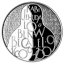 Rabi Jehuda Löw - 400. výročí úmrtí , proof - rub - emise ČNB 2009