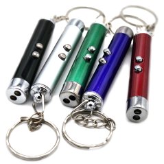 Barevné varianty LED klíčenek s laserem 2v1