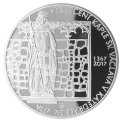 Stříbrná mince 200 Kč Vysvěcení kaple sv. Václava v katedrále sv. Víta 650. výročí 2017 proof