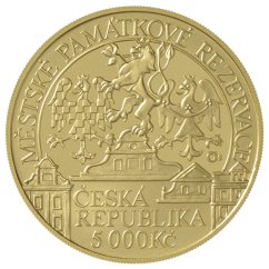 5000 Kč zlatá mince MPR Litoměřice, líc, standard, 2022