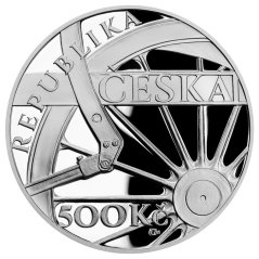 500 Kč Lokomotiva Škoda 498 Albatros, líc - proof, 2021