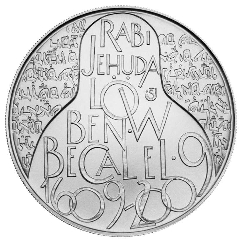 Rabi Jehuda Löw - 400. výročí úmrtí , standard - rub - emise ČNB 2009