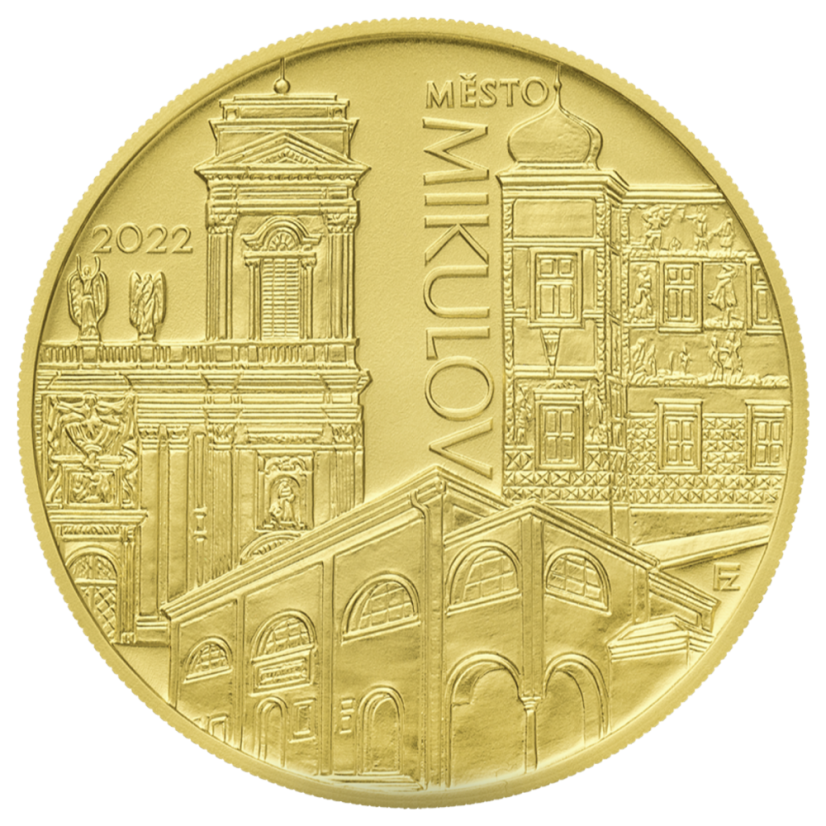5000 Kč zlatá mince MPR Mikulov, rub - standard, 2022