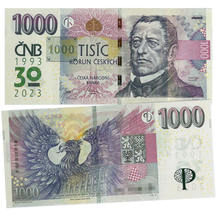Oběžná bankovka 1000 Kč vzor 2008, emise ČNB 2023