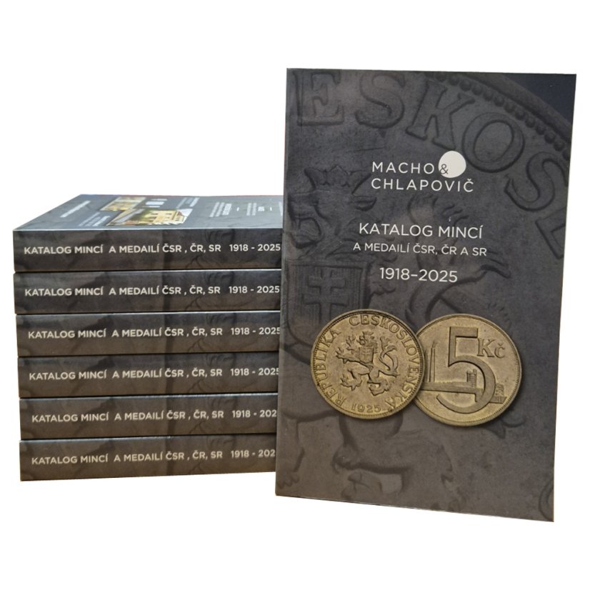 Katalog mincí a medailí ČSR, ČR a SR 1918-2025, vydavatel Macho & Chlapovič