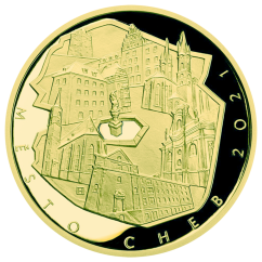 5000 Kč zlatá mince MPR Cheb, rub, proof, 2021 5000 Kč zlatá mince MPR Cheb, rub, proof, 2021