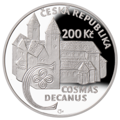 Kronikář Kosmas 900. výročí úmrtí, 200 Kč, líc - proof, 2025