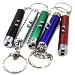 Barevné varianty LED klíčenek s laserem 2v1