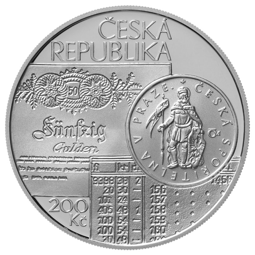 200 Kč Založení české spořitelny Böhmische Sparkasse 200. výročí, líc - standard, 2025
