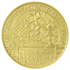 5000 Kč zlatá mince MPR Litoměřice, líc, standard, 2022