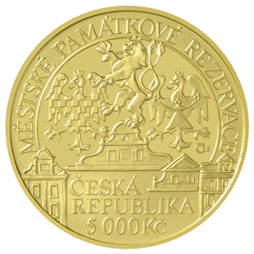 5000 Kč zlatá mince MPR Litoměřice, líc, standard, 2022