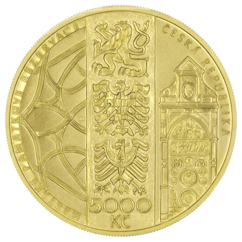 5000 Kč zlatá mince MPR Olomouc, rub - standard, 2024