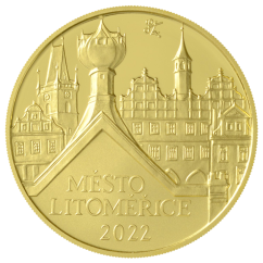 5000 Kč zlatá mince MPR Litoměřice, rub, standard, 2022 5000 Kč zlatá mince MPR Litoměřice, rub, standard, 2022