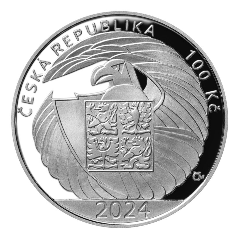 100 Kč Bezpečnostní informační služba BIS, líc, proof, emise ČNB 2024