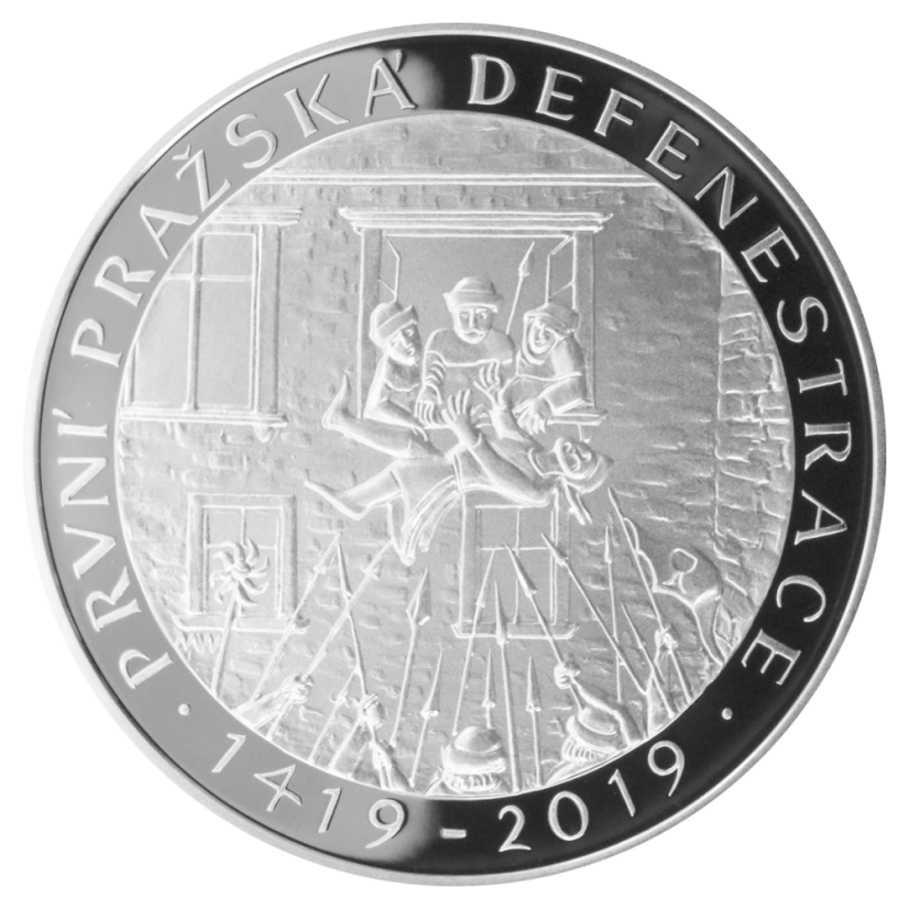 První pražská defenestrace 600. výročí proof rub, 2019