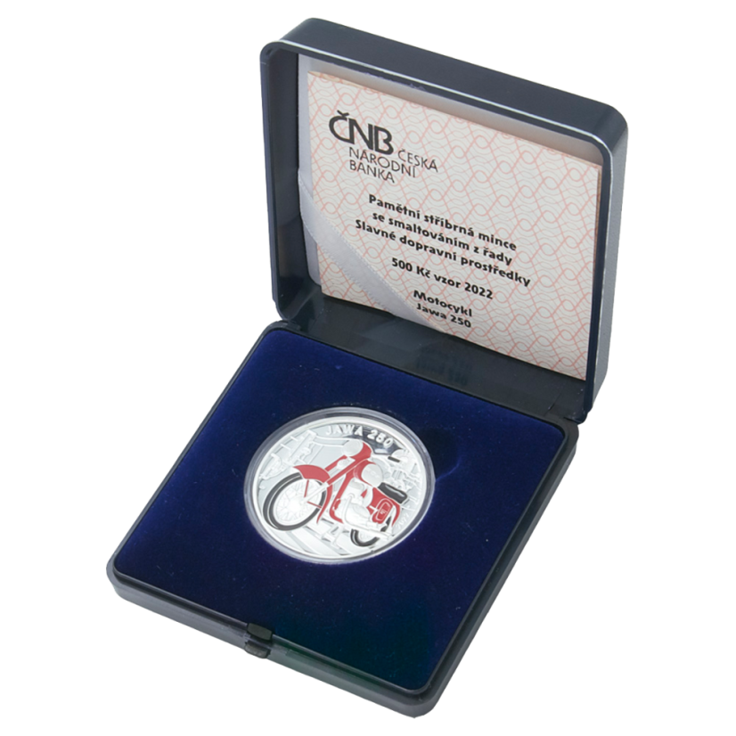 500 Kč Motocykl Jawa 250, rub - proof v etuji, ČNB 2022