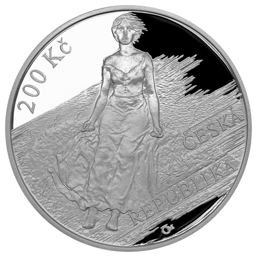 200 Kč Max Švabinský 150. výročí narození, líc - proof, 2023