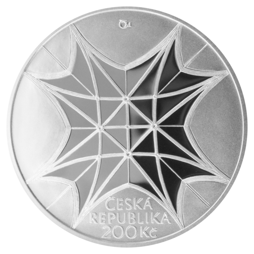 Vysvěcení kaple sv. Václava v katedrále sv. Víta, 650. výročí, 200 Kč, lícní strana, ČNB 2017, proof