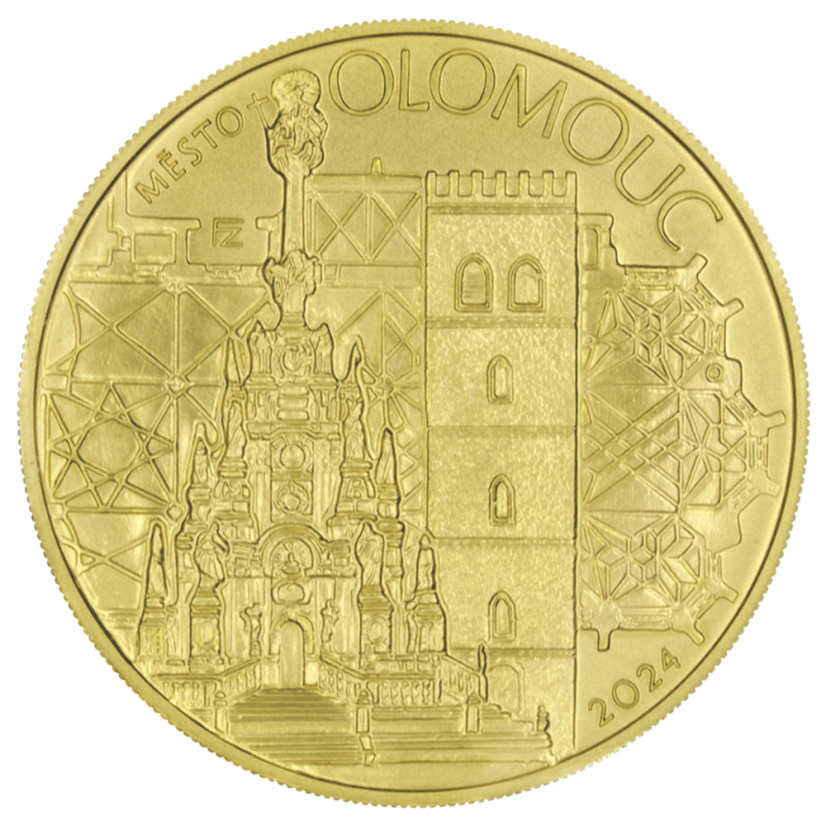 5000 Kč zlatá mince MPR Olomouc, rub - standard, 2024