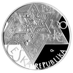 Rabi Jehuda Löw - 400. výročí úmrtí , proof - líc - emise ČNB 2009