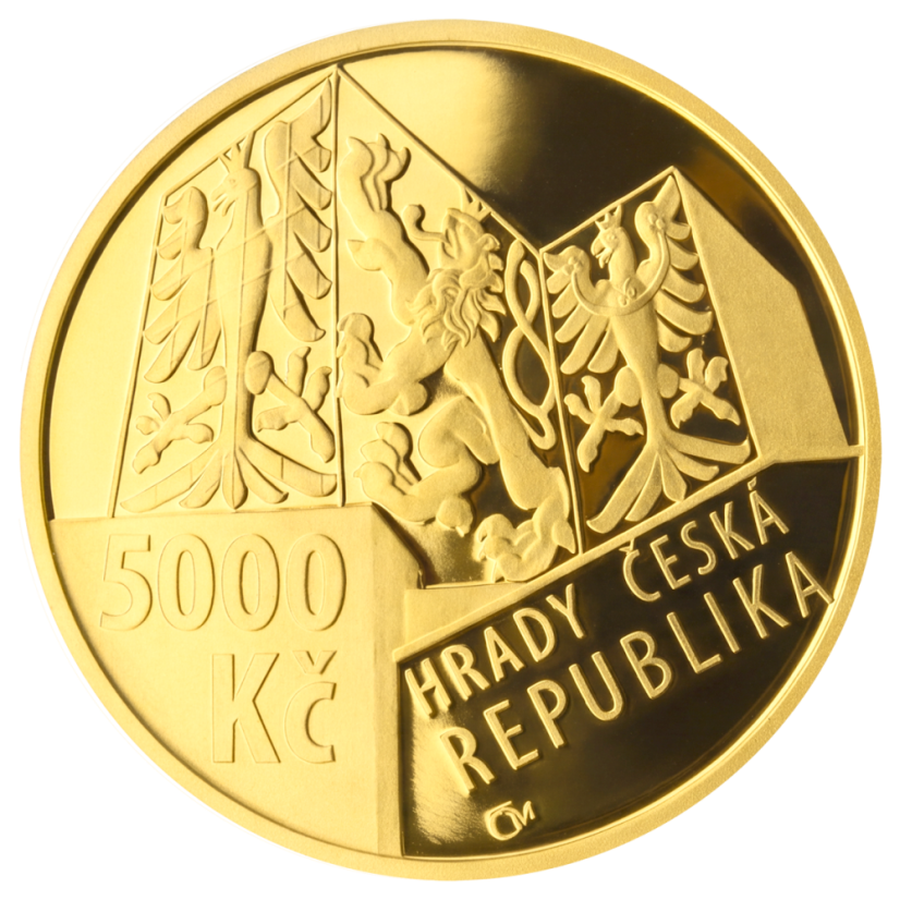 5000 Kč zlatá mince Hrad Buchlov proof líc, 2020