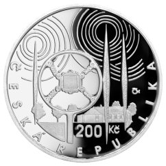200 Kč Zahájení pravidelného vysílání čs rozhlasu 100. výročí, rub - proof, 2023
