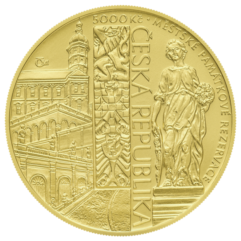 5000 Kč zlatá mince MPR Mikulov, líc - standard, 2022