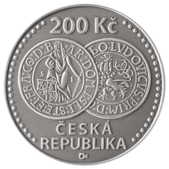 Stříbrná mince 200 Kč Zahájení ražby jáchymovských tolarů 500. výročí 2020 standard