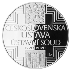 Stříbrná mince 500 Kč Schválení československé ústavy a vzniku Ústavního soudu Československé republiky 100. výročí 2020 proof