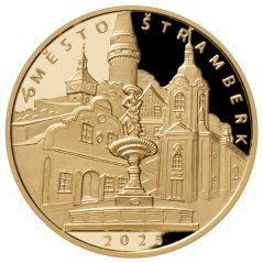 5000 Kč zlatá mince MPR Štramberk, rub, proof, 2025 5000 Kč zlatá mince MPR Štramberk, rub, proof, 2025
