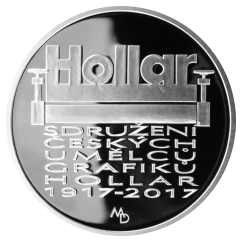 Stříbrná mince 200 Kč Založení Sdružení českých umělců a grafiků Hollar 100. výročí 2017 proof