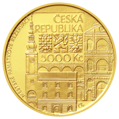 5000 Kč zlatá mince MPR Moravská Třebová, líc, standard, 2024