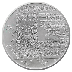 Stříbrná mince 500 Kč Zahájení vydávání československých platidel 100. výročí 2019 standard