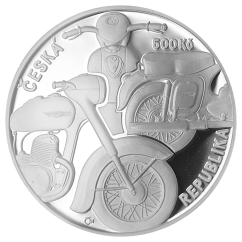Stříbrná mince 500 Kč Motocykl Jawa 250 2022 proof