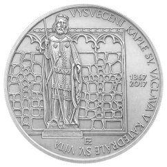 Stříbrná mince 200 Kč Vysvěcení kaple sv. Václava v katedrále sv. Víta 650. výročí 2017 standard