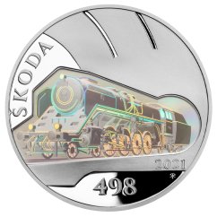 500 Kč Lokomotiva Škoda 498 Albatros, rub - proof, 2021 500 Kč Lokomotiva Škoda 498 Albatros, rub - proof, 2021