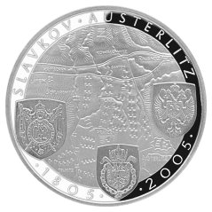 Bitva u Slavkova 200. výročí, 200 Kč, emise ČNB 2005, rubová strana
