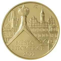 5000 Kč zlatá mince MPR Litoměřice, rub, standard, 2022