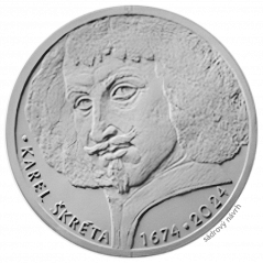 Stříbrná mince 200 Kč Karel Škréta 350. výročí úmrtí 2024 proof