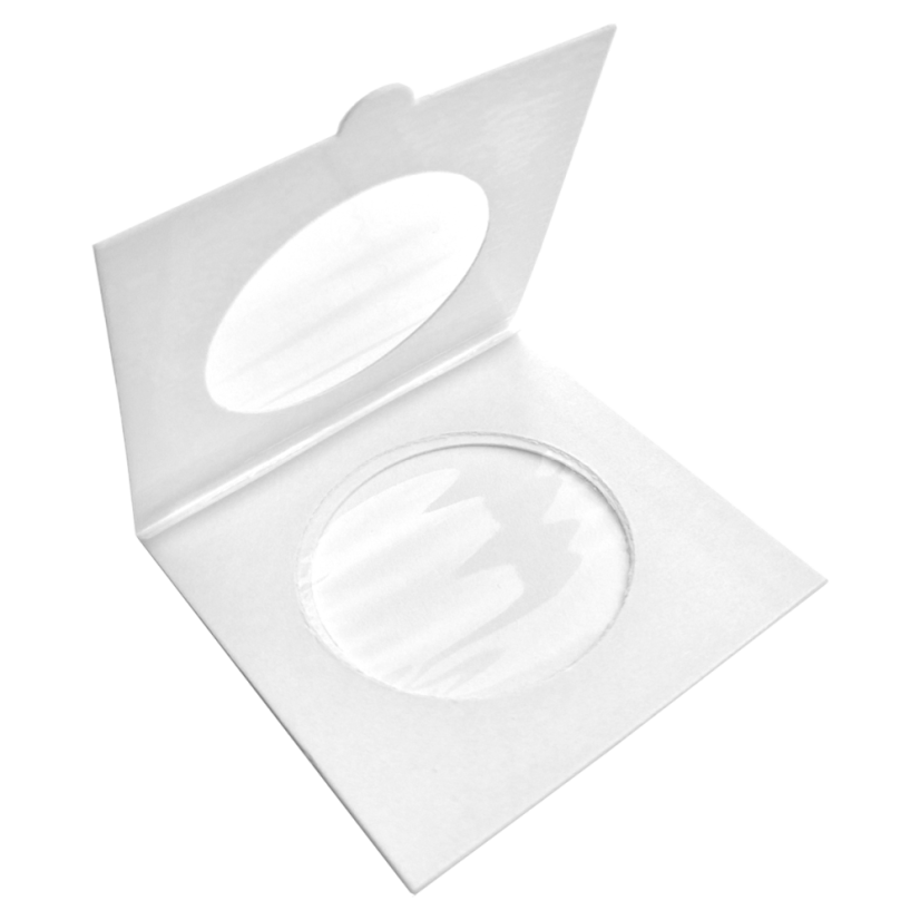Samolepící kartonový rámeček na mince (holder) vnitřní průmer 43 mm , vnitřní strana